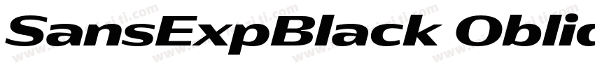 SansExpBlack Oblique字体转换
